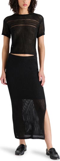 Open Stitch Short Sleeve Sweater