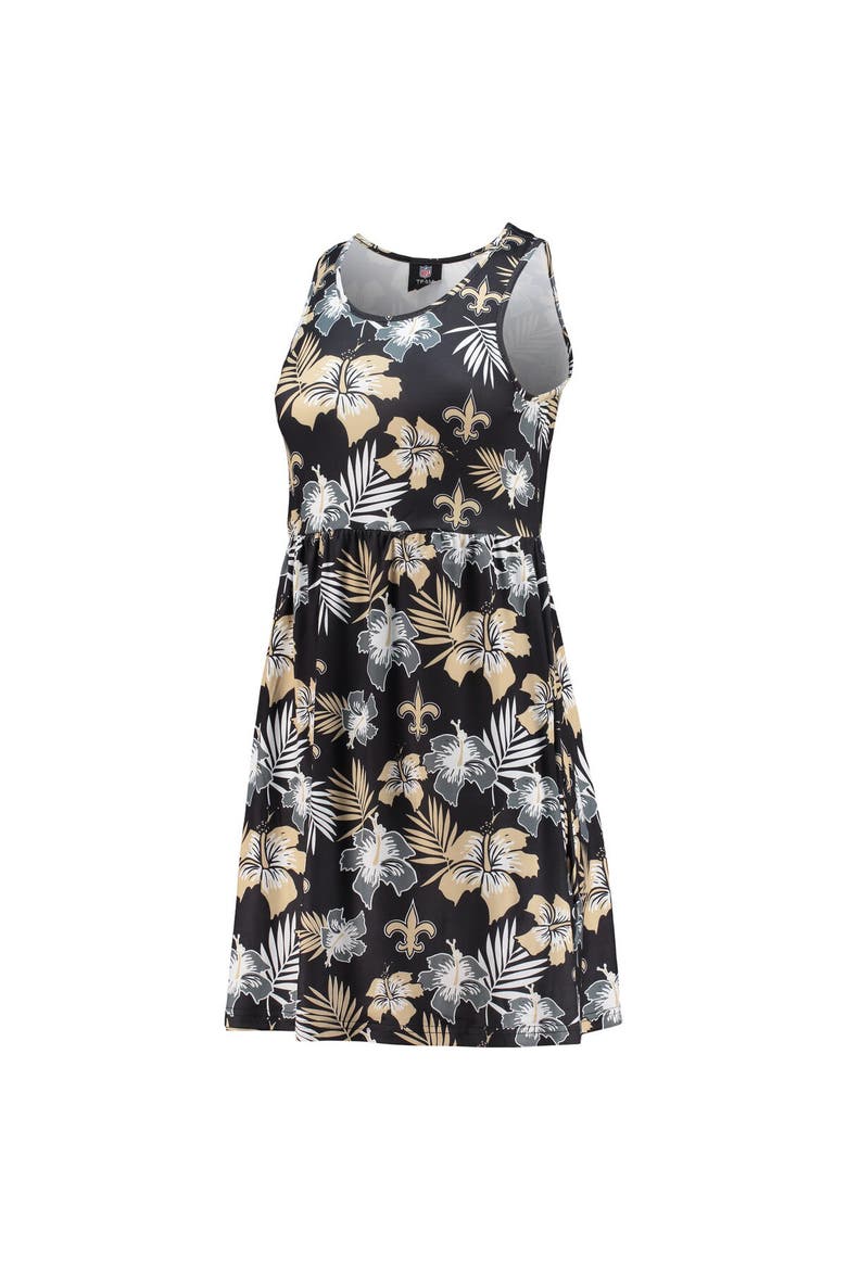 Women's FOCO Black New Orleans Saints Floral Sundress, Alternate, color, Black