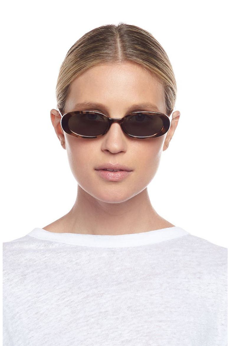 Outta Love 51mm Oval Sunglasses, Alternate, color, TORT / GREEN MONO