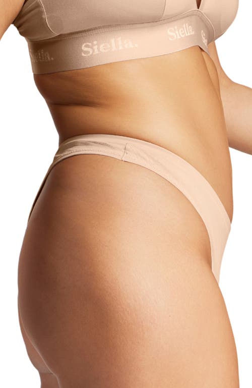 Siella Organic Cotton Thong In Beach Beige