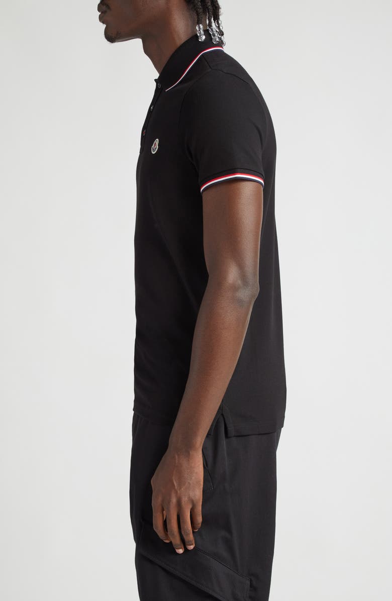 Moncler Tipped Cotton Piqué Polo, Alternate, color, 
