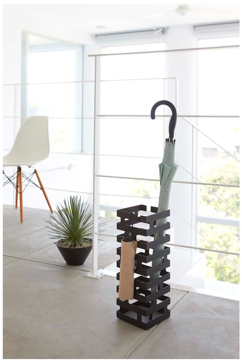 Square Umbrella Stand, Alternate, color, BLACK