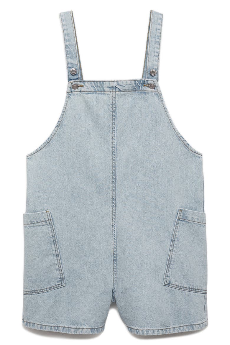 Denim Shortalls, Alternate, color, LIGHT BLUE
