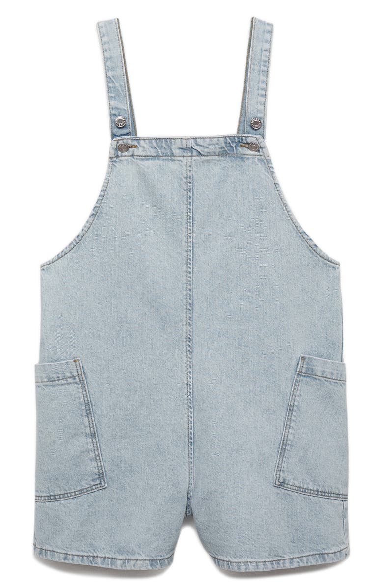 MANGO Denim Shortalls, Alternate, color, Light Blue