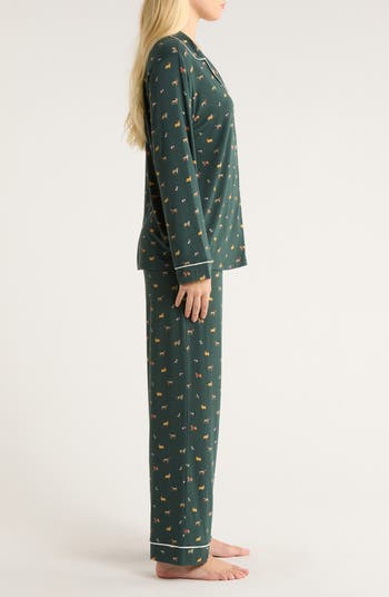Gisele Print Jersey Knit Pajamas
