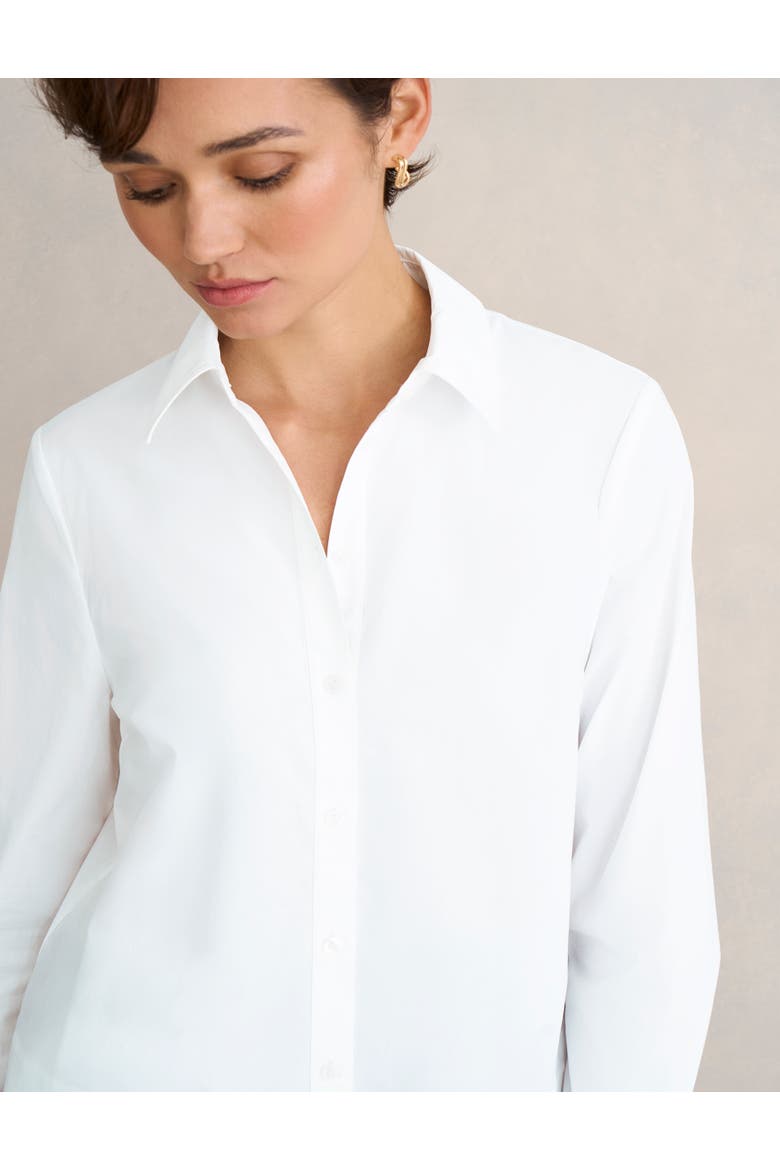 Andie Long Sleeve Button Up Shirt, Alternate, color, White