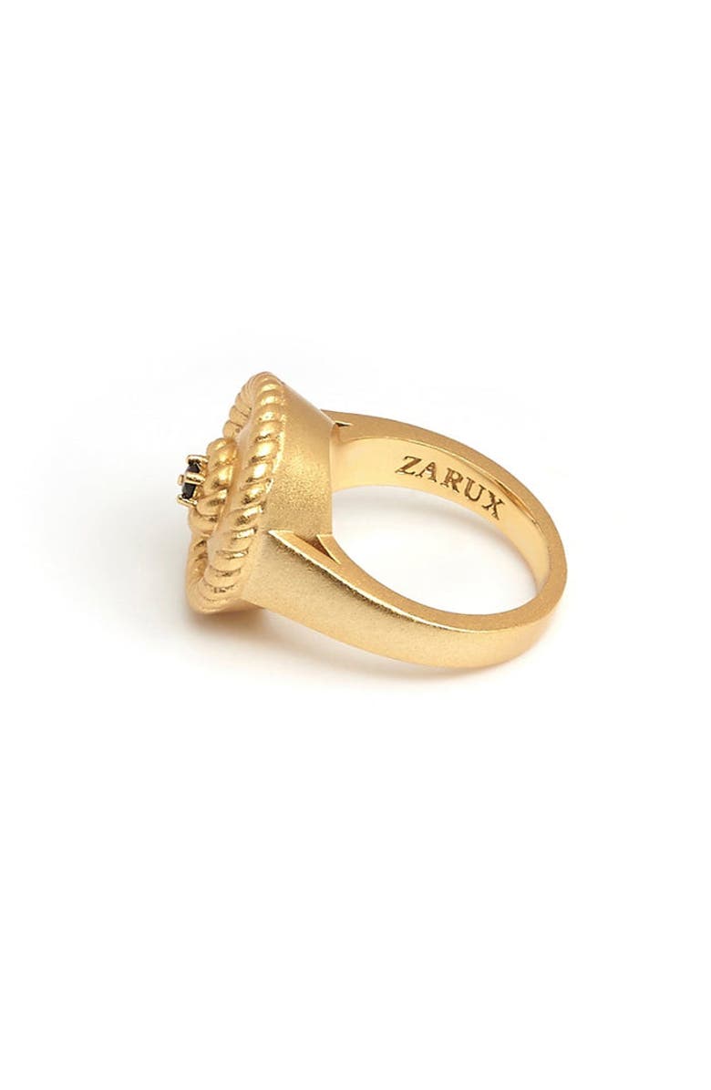 ZARUX EVIL EYE Pinky Ring, Alternate, color, Yellow Gold