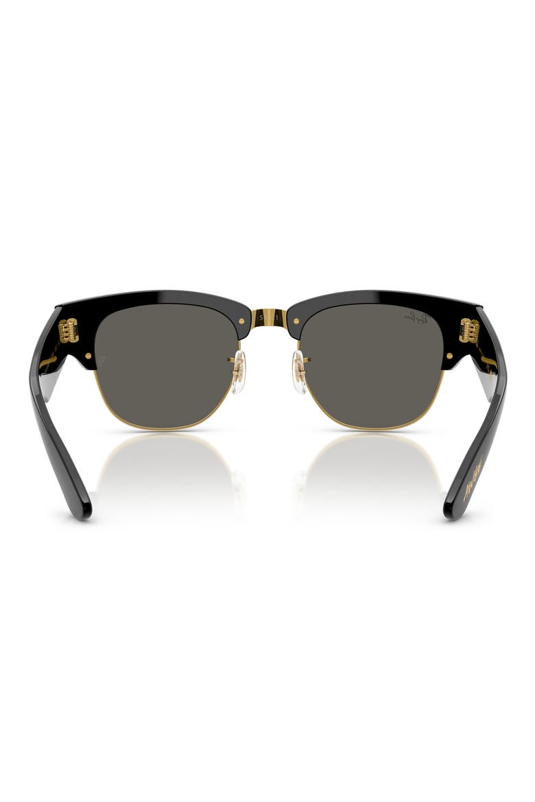 x A$AP Rocky Blacked Out Mega Clubmaster 53mm Square Sunglasses (Limited Edition), Alternate, color, BLACK ON GOLD/ DARK GREY