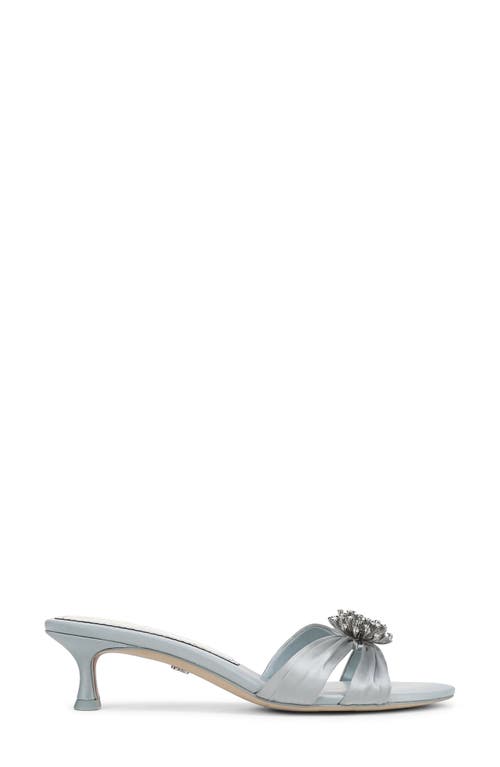 Sam Edelman Cindie Kitten Heel Mule Cape Blue Satin In Cape Blue