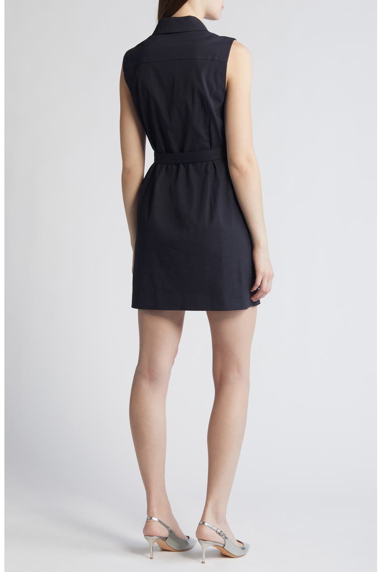 Good Sleeveless Linen Blend Minidress, Alternate, color, CONCORD