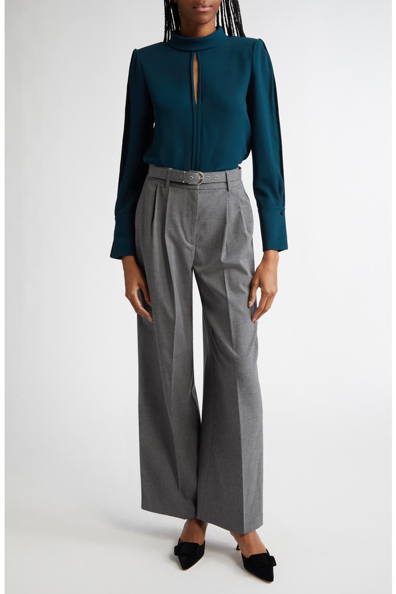 Freja Belted Wide Leg Pants, Alternate, color, GREY