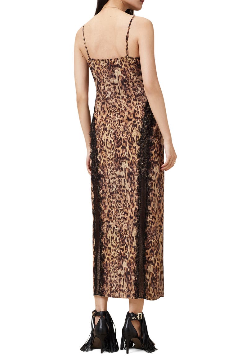 Melia Lace Trim Slipdress, Alternate, color, EVIA GOLDEN BROWN