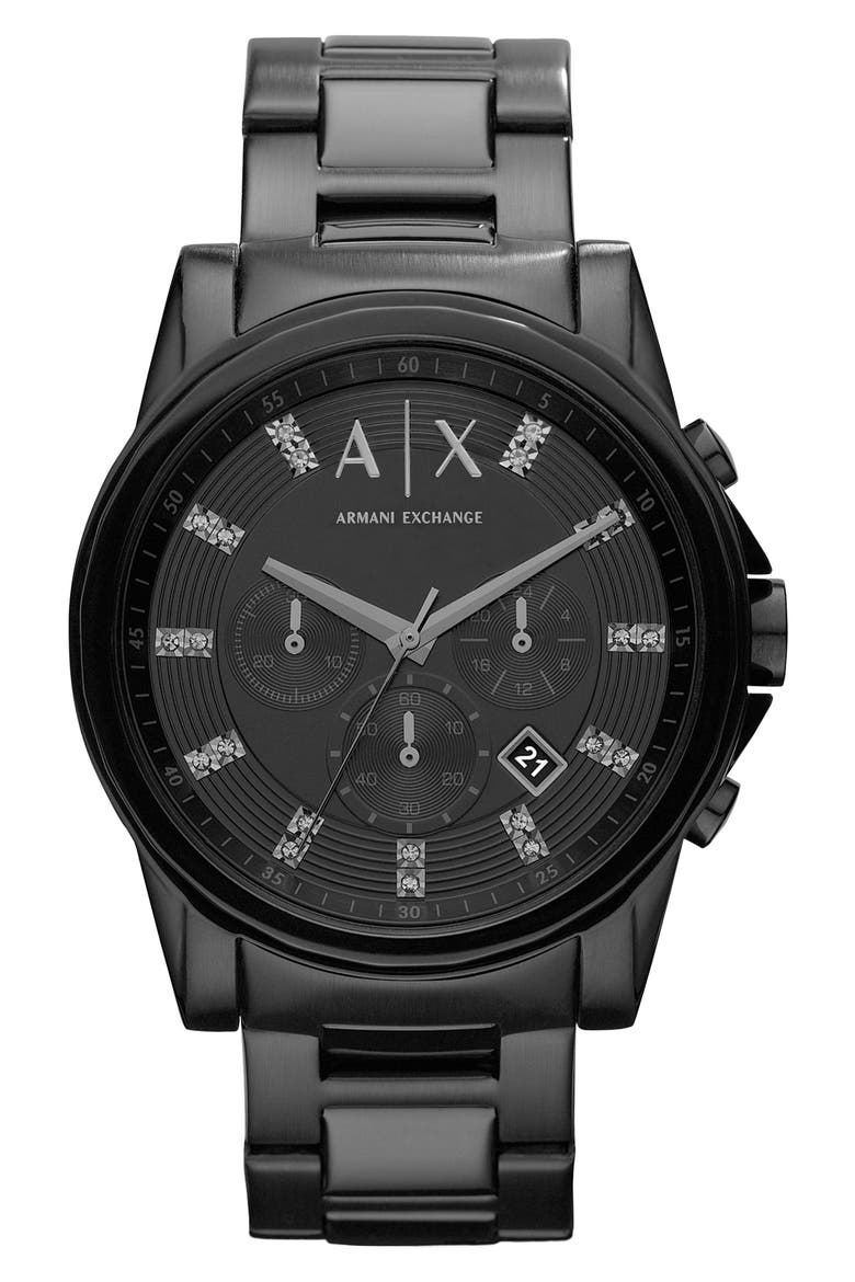 Bracelet Watch, 45mm, Main, color, BLACK