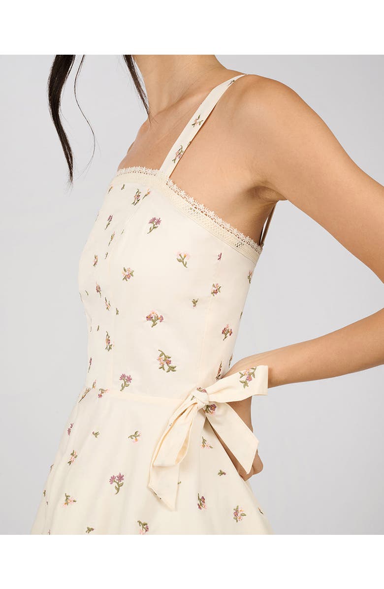 WeWoreWhat Handkerchief Mini Dress, Alternate, color, Ivory Multi