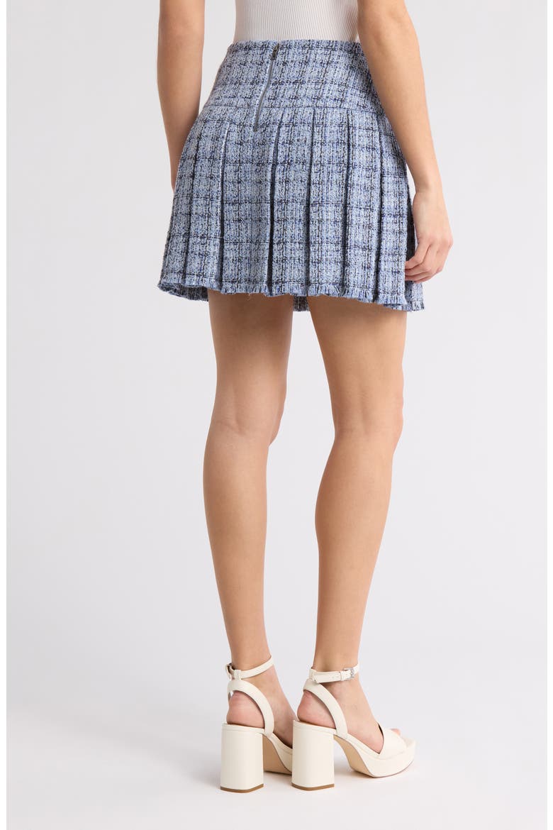 Emilie Tweed Box Pleat Miniskirt, Alternate, color, BLUE MULTI