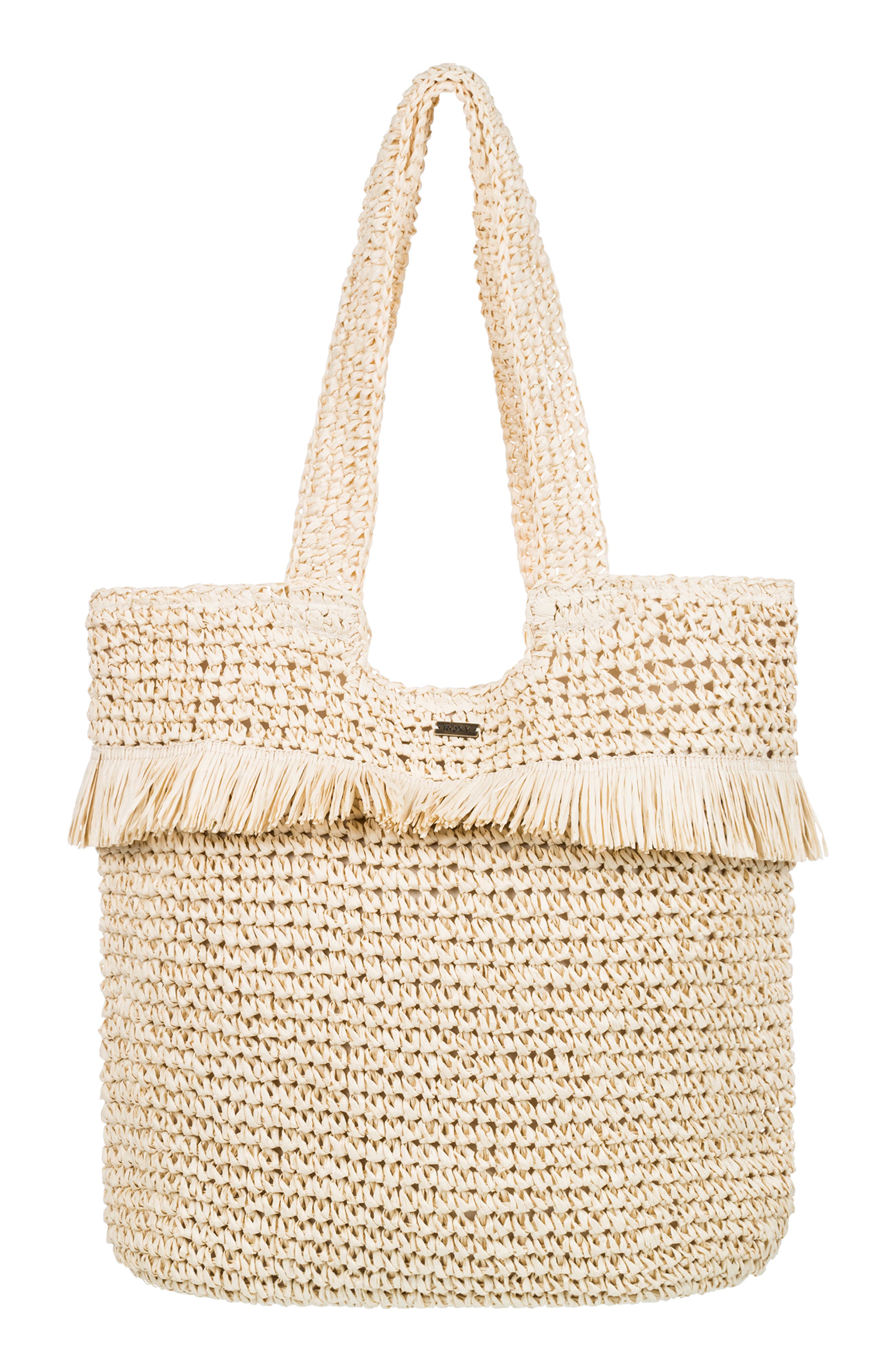 Roxy Jungle Jack Straw Tote, Main, color, 