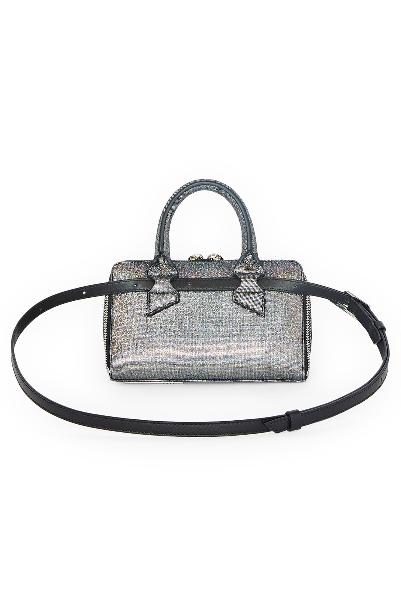 The Attico Friday Glitter Leather Convertible Crossbody Bag, Alternate, color, 