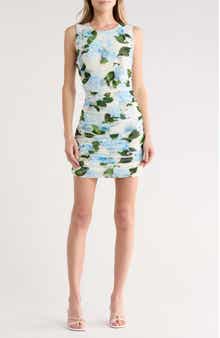L'AGENCE Sallie Floral Sleeveless Mesh Minidress