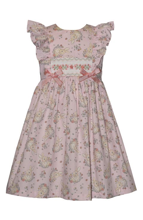 Kids' Smocked Flutter Sleeve Dress (Little Kid)