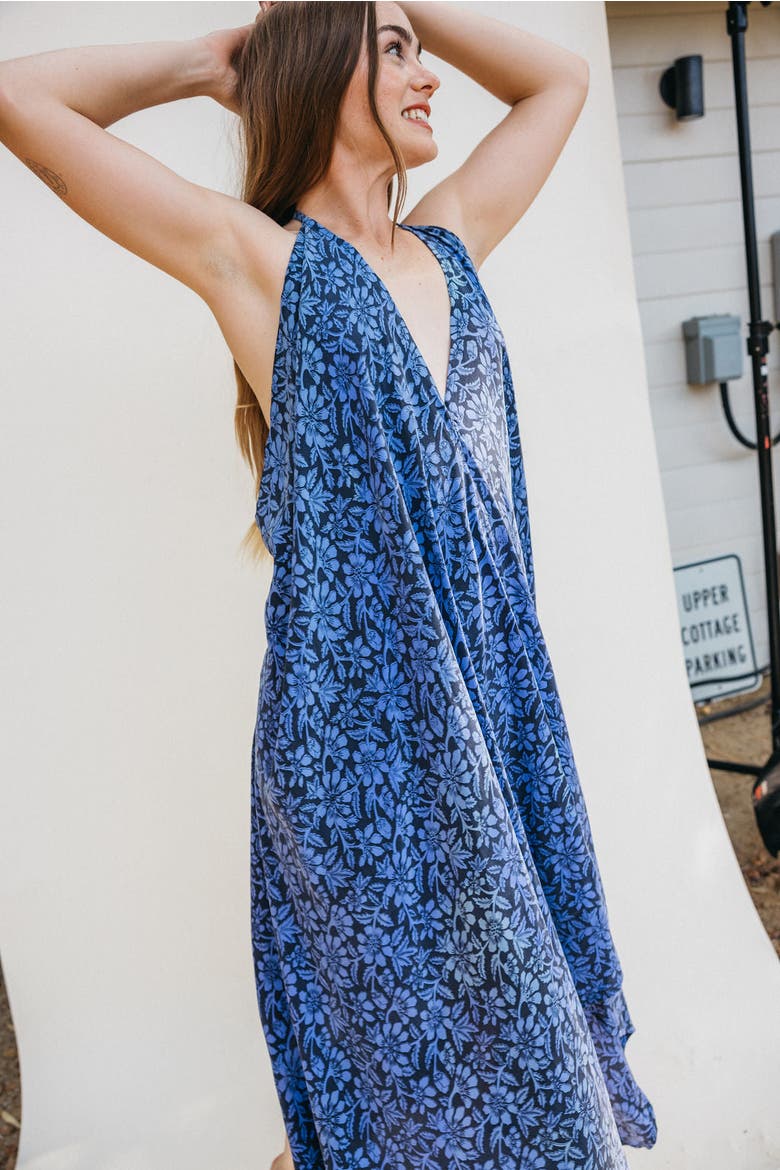 Classic Silk Dress Juju, Alternate, color, Blue