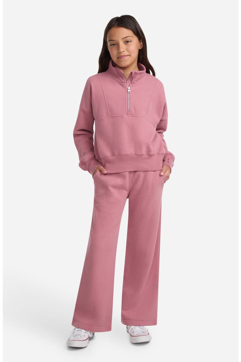 Kids' Essential Quarter Zip Pullover, Alternate, color, MESA ROSE