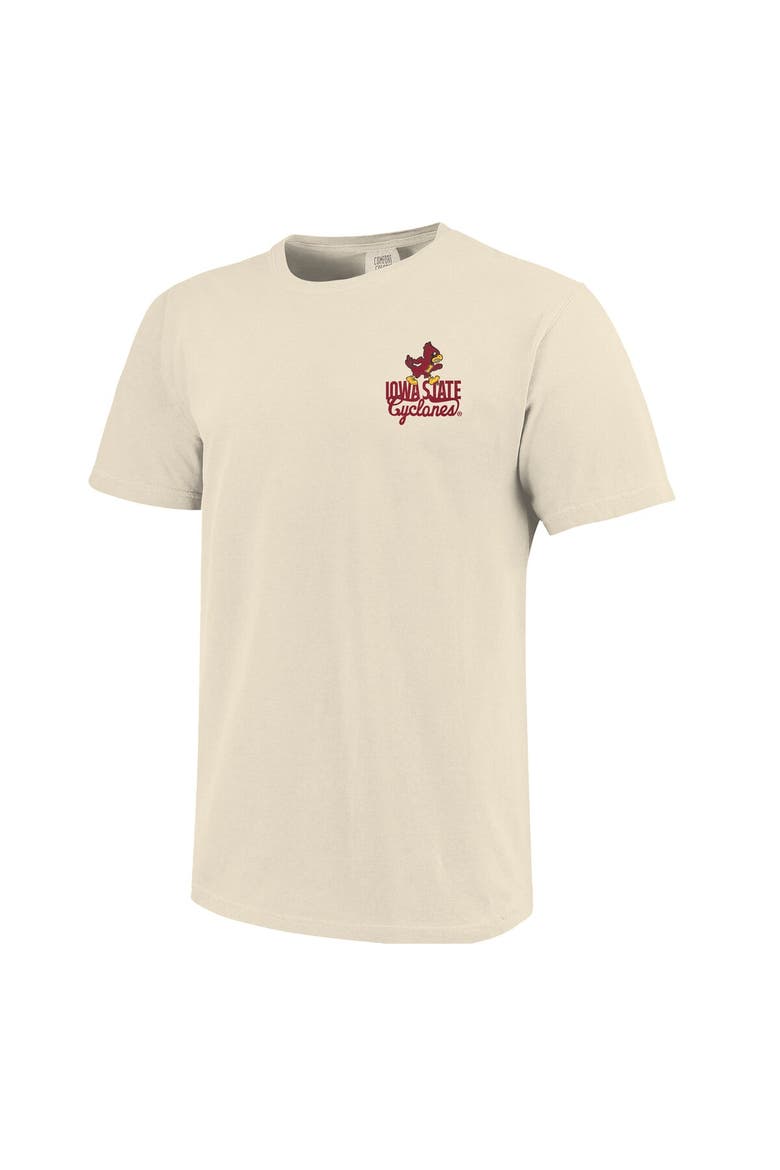 Men's Cream Iowa State Cyclones Comfort Colors Mascot Overlay T-Shirt, Alternate, color, Cream