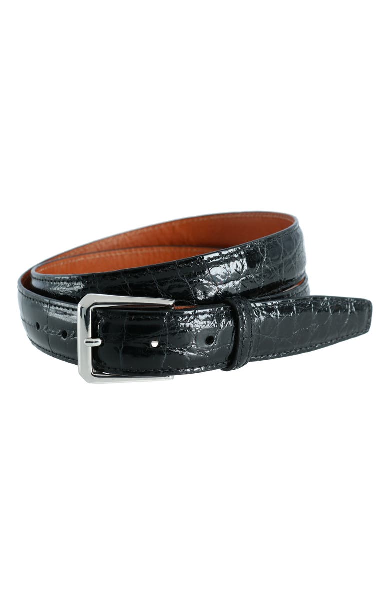 Trafalgar Classic 30MM Genuine Glazed Alligator Belt, Main, color,