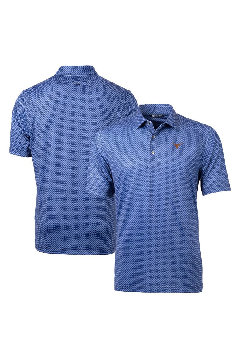 Cutter & Buck Men's Cutter & Buck Navy Texas Longhorns Pike Banner Print Polo, Alternate, color, 