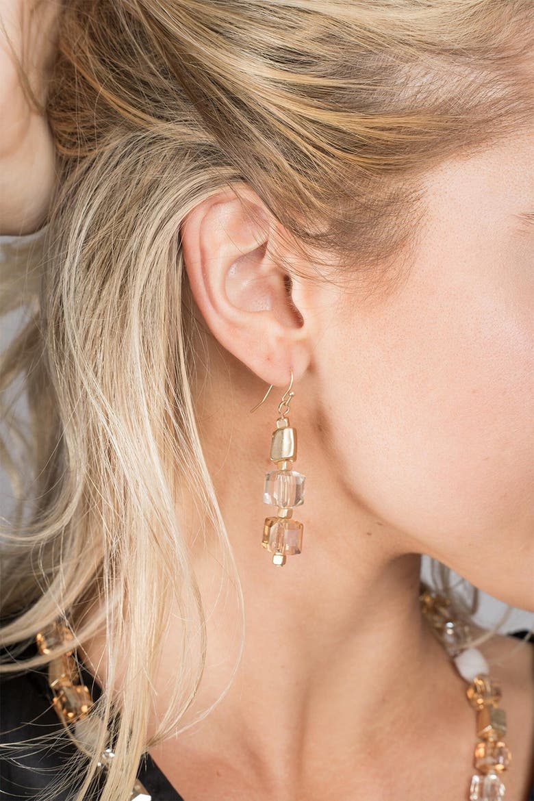 Bijou Earrings, Alternate, color, CHAMPAGNE