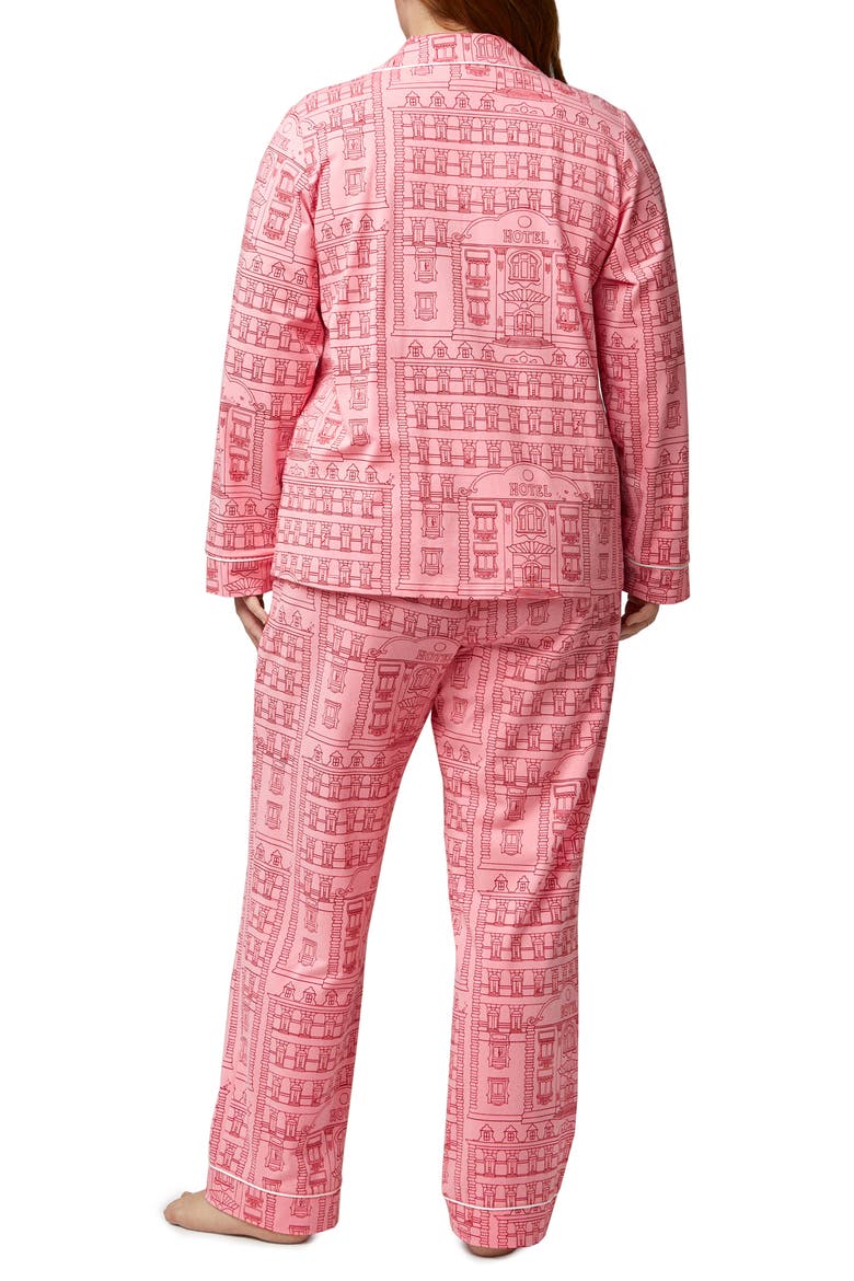 Print Organic Cotton Jersey Pajamas, Alternate, color, GRAND HOTEL