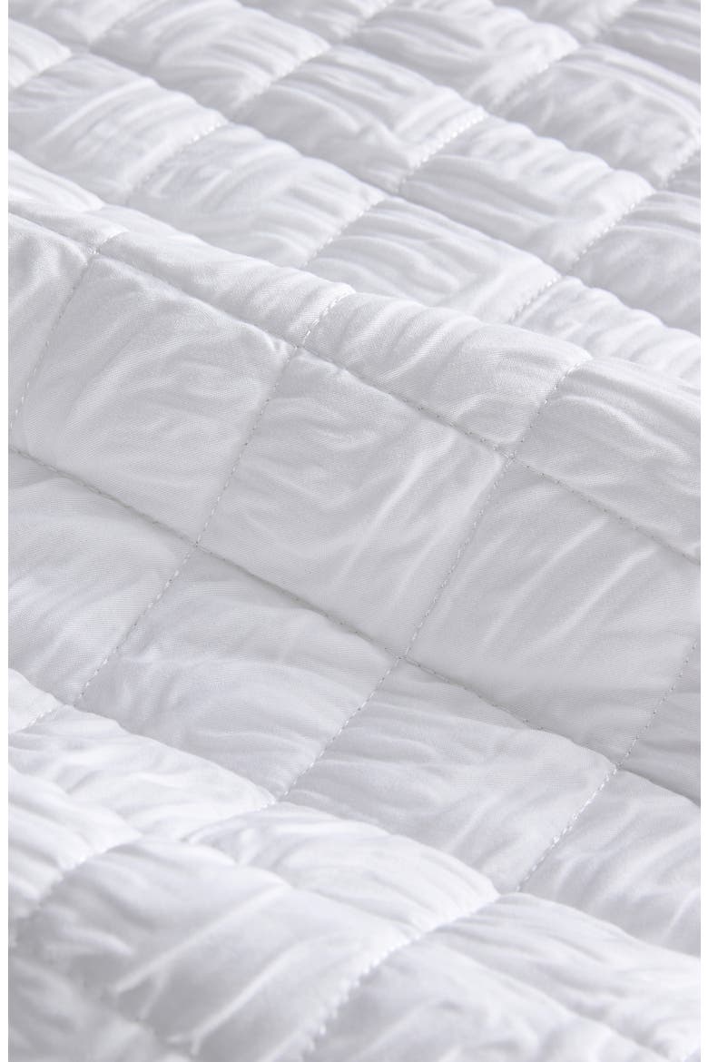 Diamond Embossed Quilt Set, Alternate, color, WHITE
