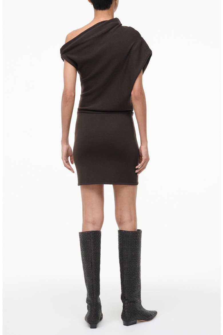 Mabel One-Shoulder Cap Sleeve Merino Wool Sweater Dress, Alternate, color, EARTH