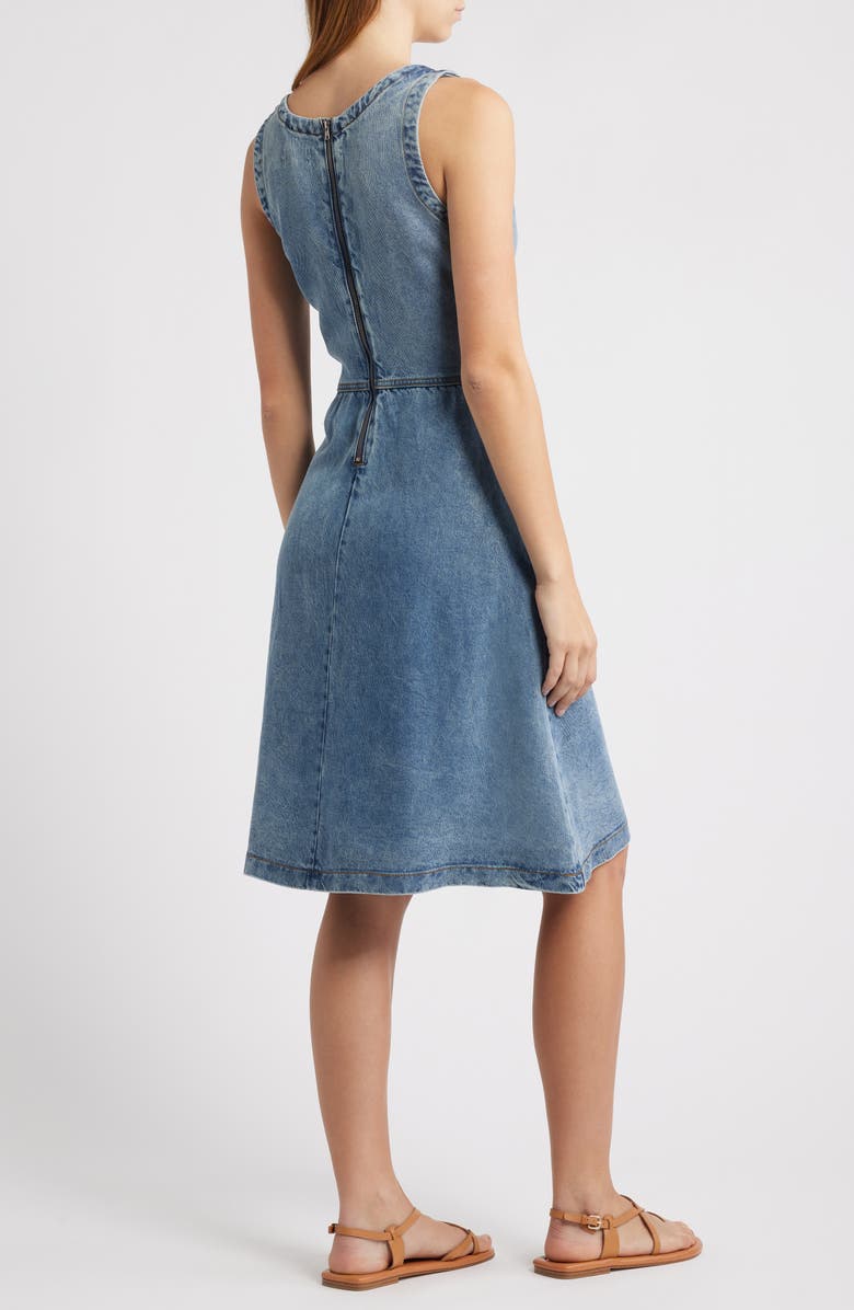 Thread & Supply Monie Fit & Flare Denim Dress, Alternate, color, Grace Wash