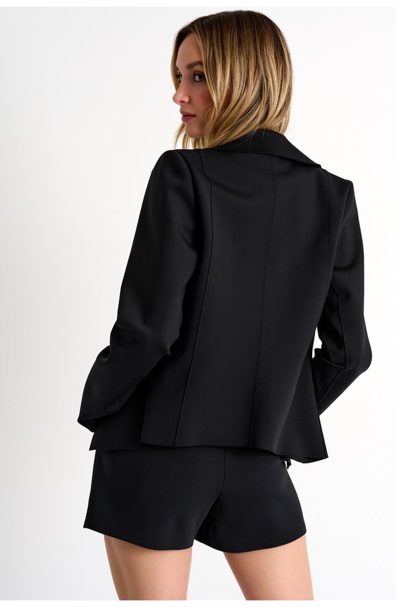 SHAN Classic Fitted Short Blazer, Alternate, color, Black