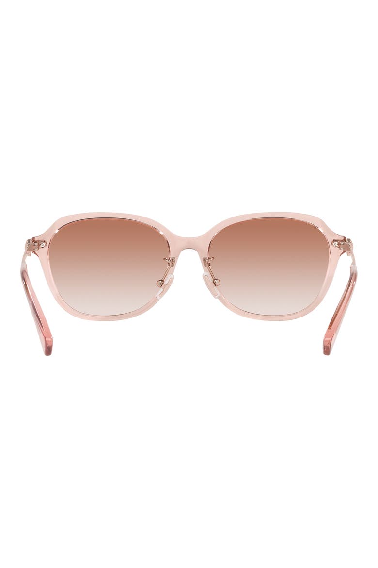 56mm Gradient Square Sunglasses, Alternate, color, PINK / PINK GRADIENT