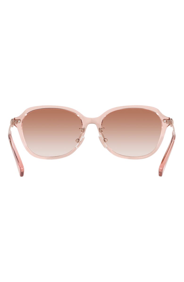 COACH 56mm Gradient Square Sunglasses, Alternate, color, Pink / Pink Gradient