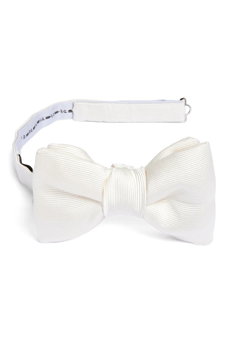 Pre-Tied Solid Mogador Bow Tie, Main, color, AW004 IVORY