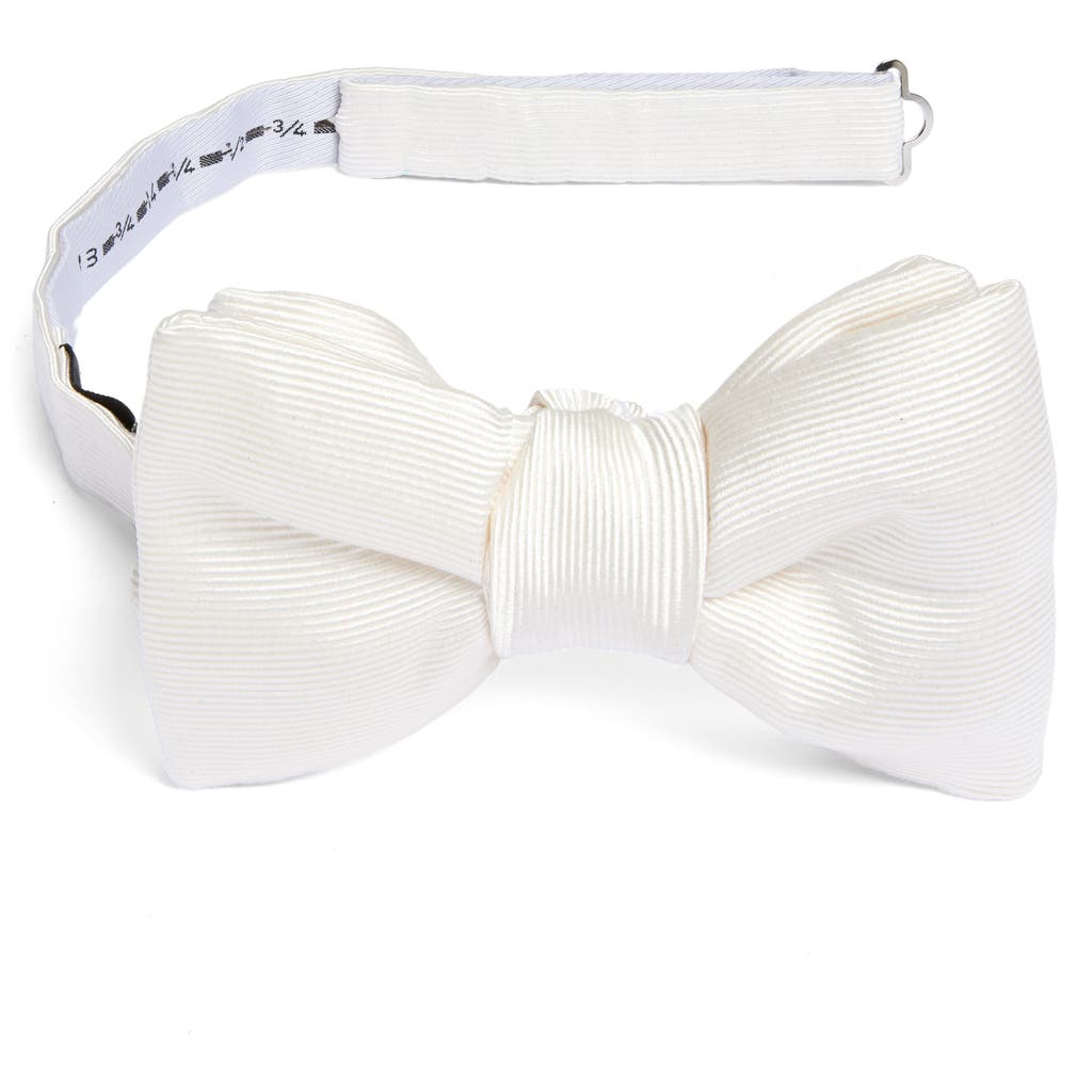 Tom Ford Pre-tied Solid Mogador Bow Tie In White