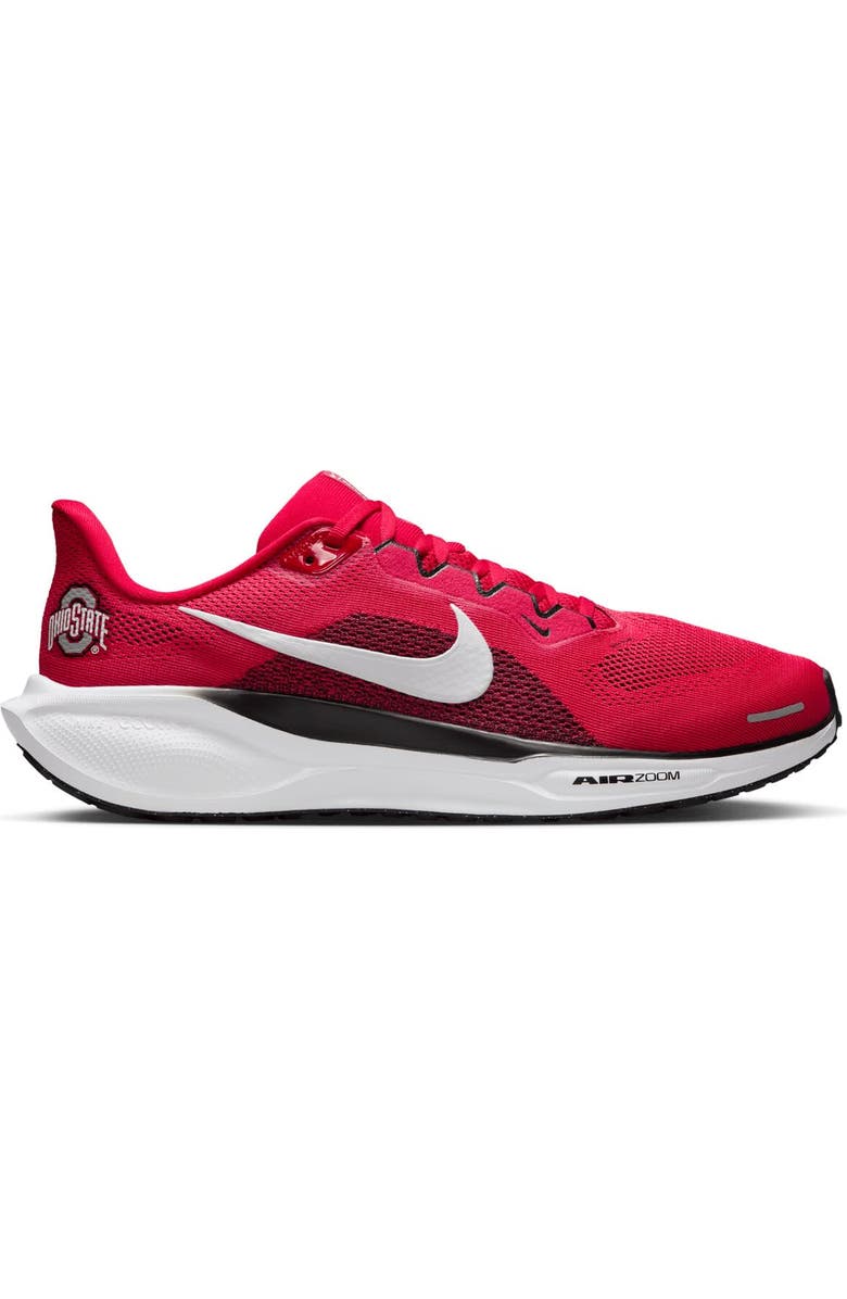 Nike Unisex Nike Scarlet Ohio State Buckeyes Zoom Pegasus 41 Running Shoes, Main, color, Scarlet