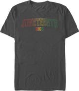 Lost Gods Men's Lost Gods Juneteenth 1865 Retro Gradient Graphic T-Shirt