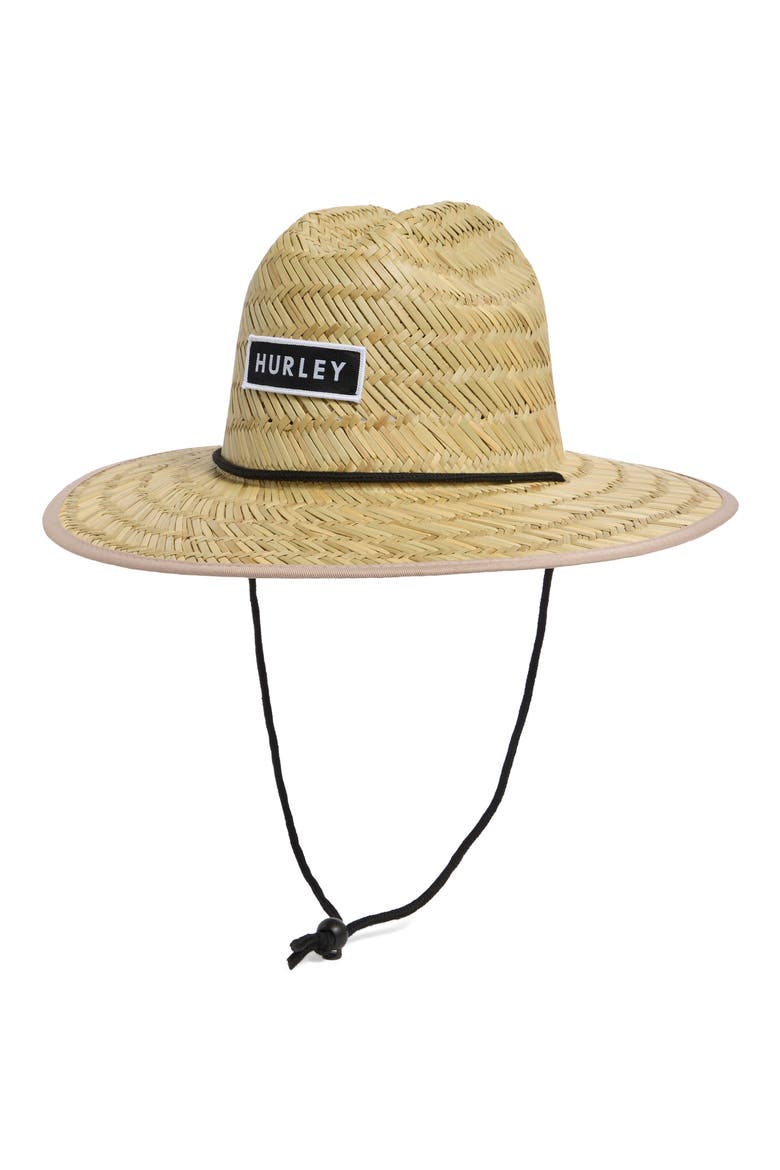 Bayside Straw Lifeguard Hat, Main, color, KHAKI