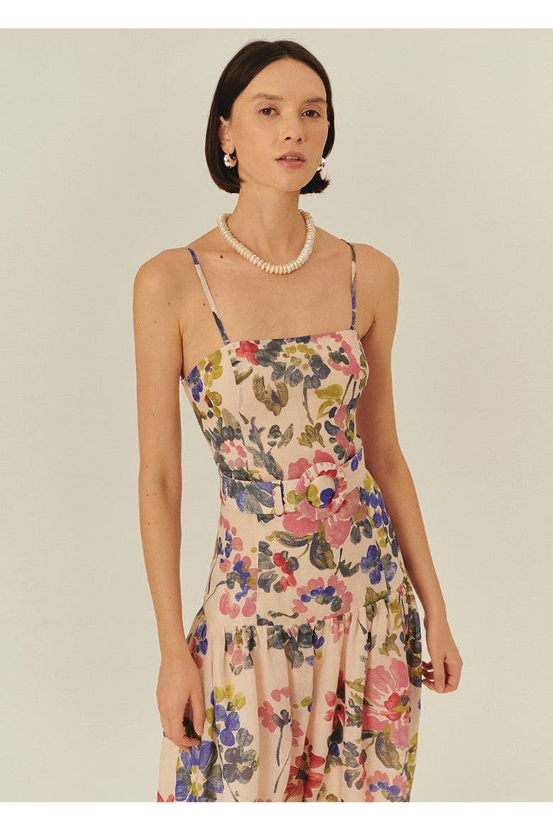 Imani Midi Dress, Alternate, color, Beige