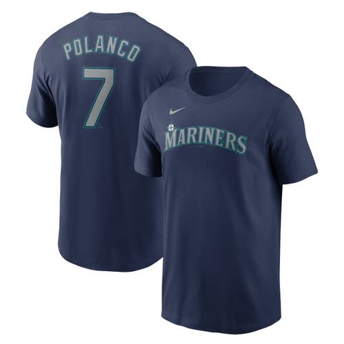 Nike Seattle Mariners Men's Swoosh Wordmark T-shirt In Blue