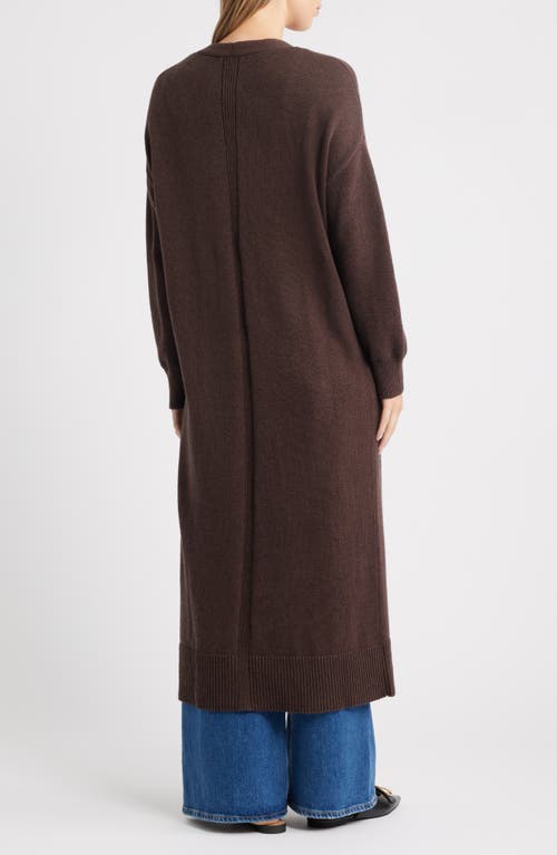 525 Kit Cotton Blend Duster Cardigan In Brown