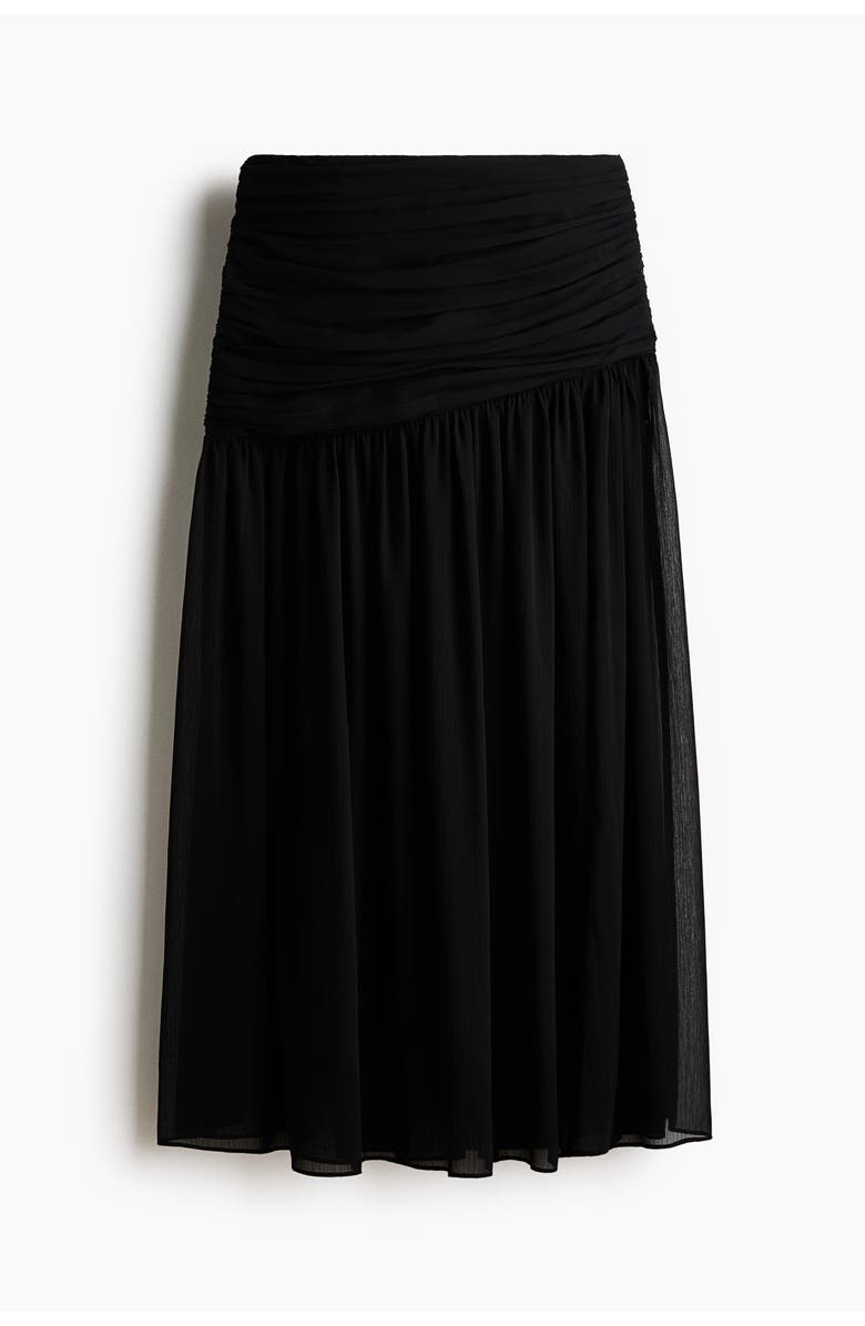 H&M Sheer Maxi Skirt, Main, color, Black