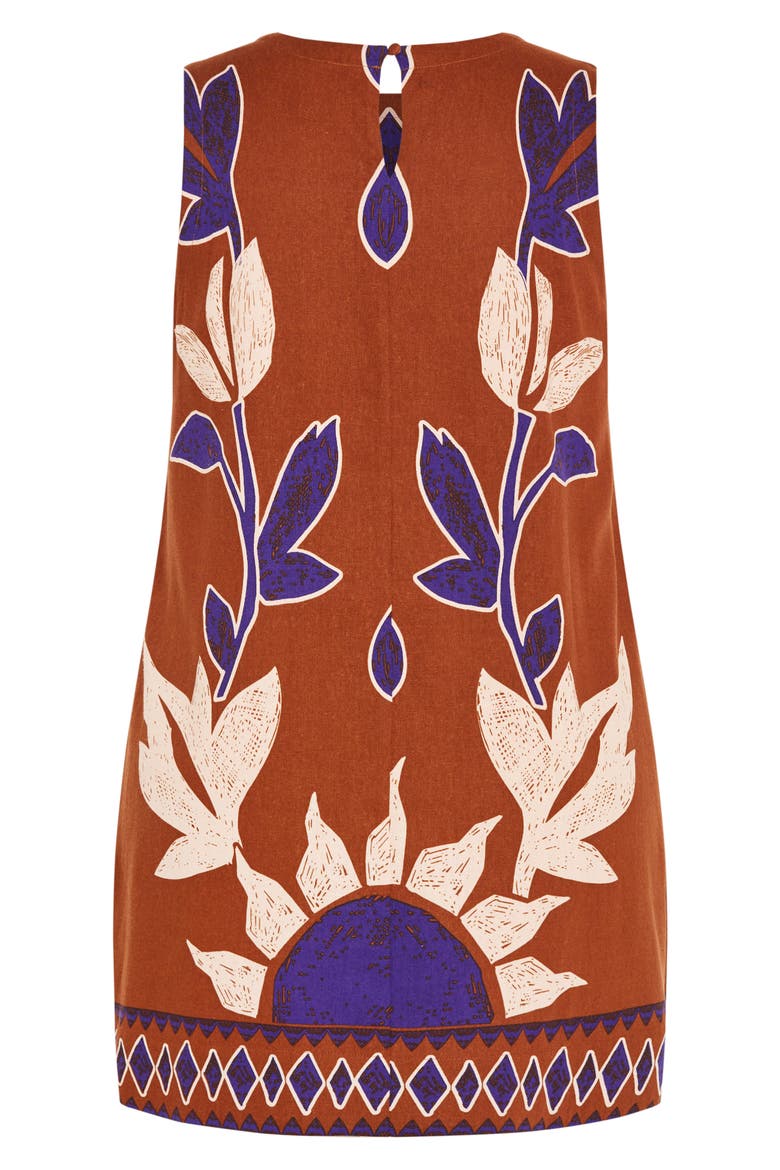 Nala Print Sleeveless Minidress, Alternate, color, PLACEMET PRINT