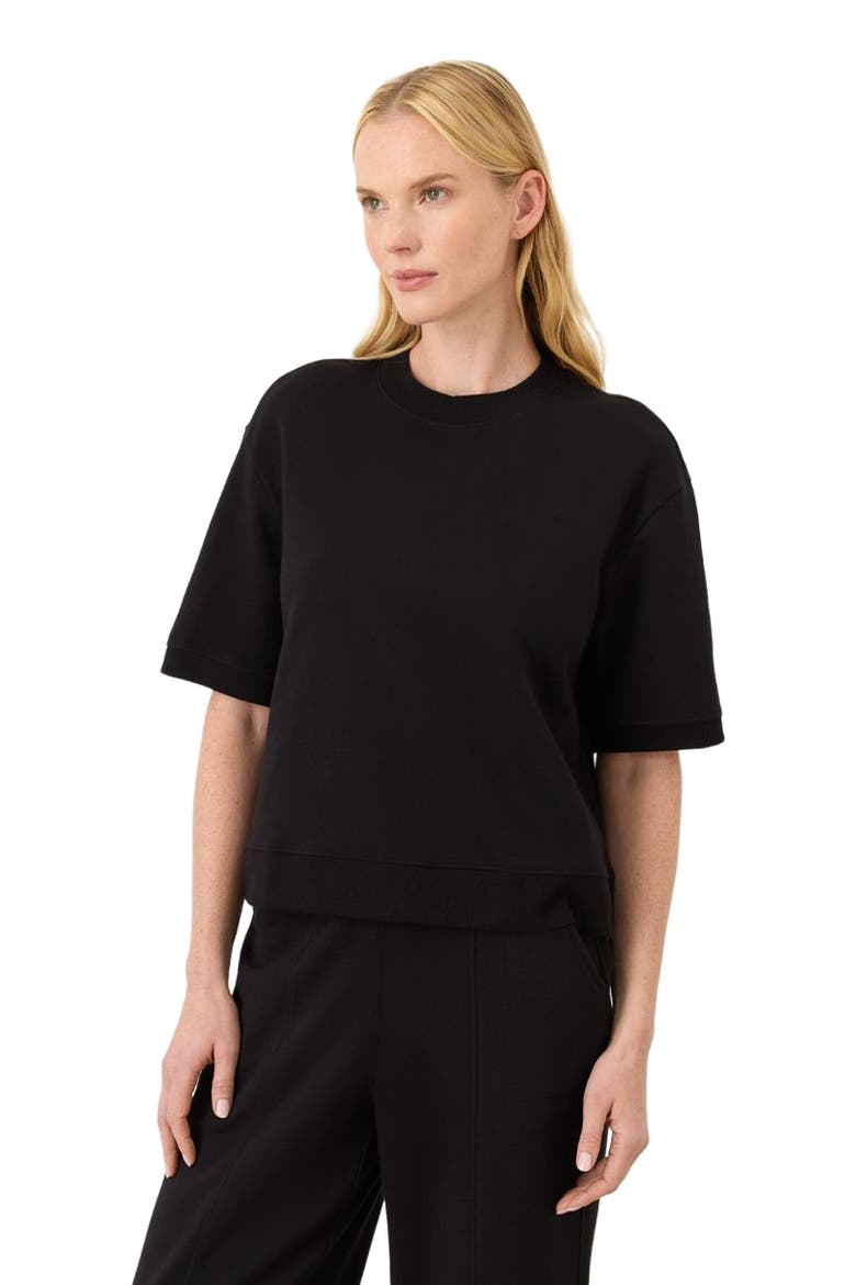 Organic Cotton Airplane Sweatshirt Tee, Main, color, Black