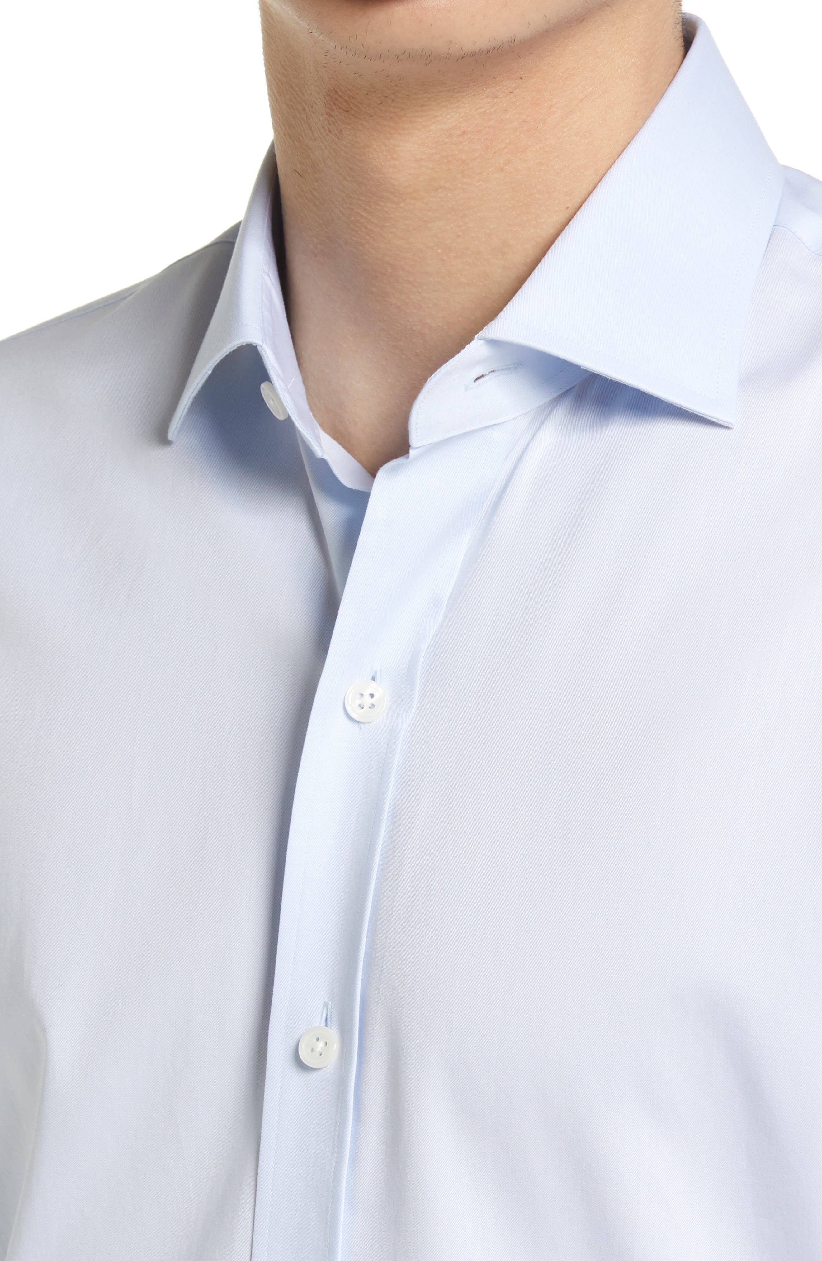 Ledbury Tailored Fit Solid Blue Dress Shirt (Men) | Nordstromrack
