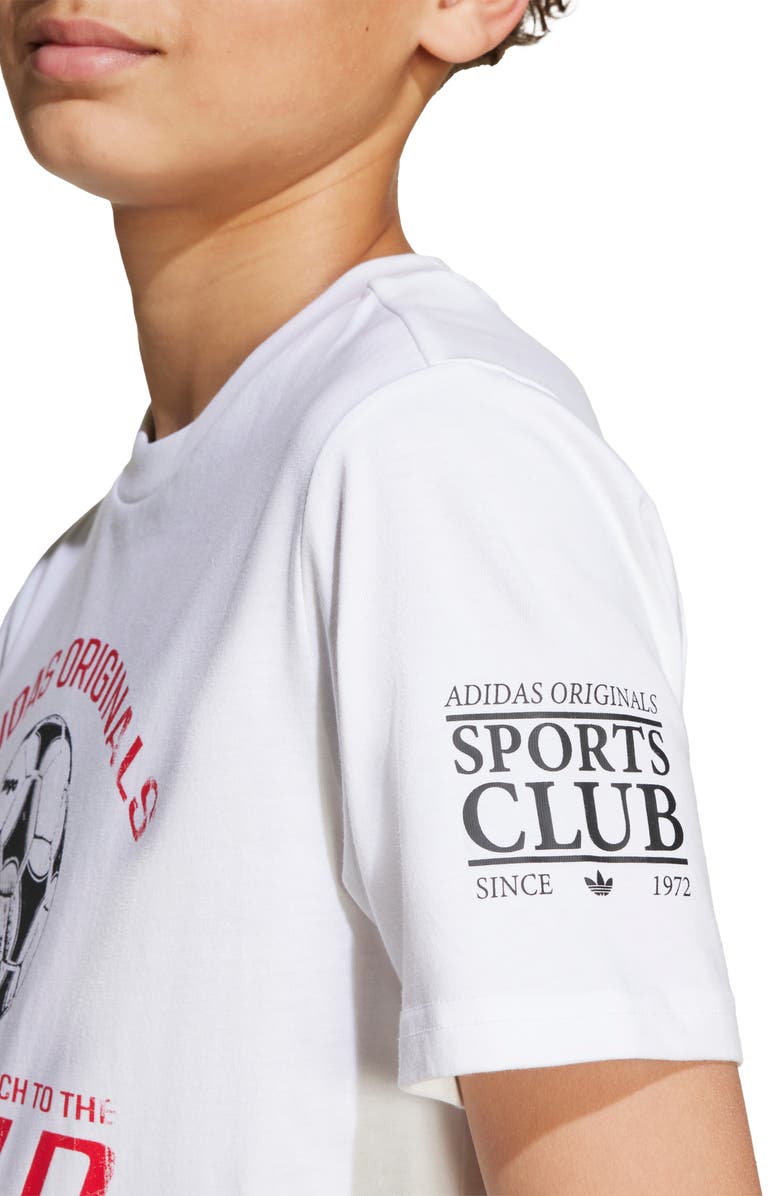 adidas Originals Kids' '90s Soccer Cotton Graphic T-Shirt, Alternate, color, White