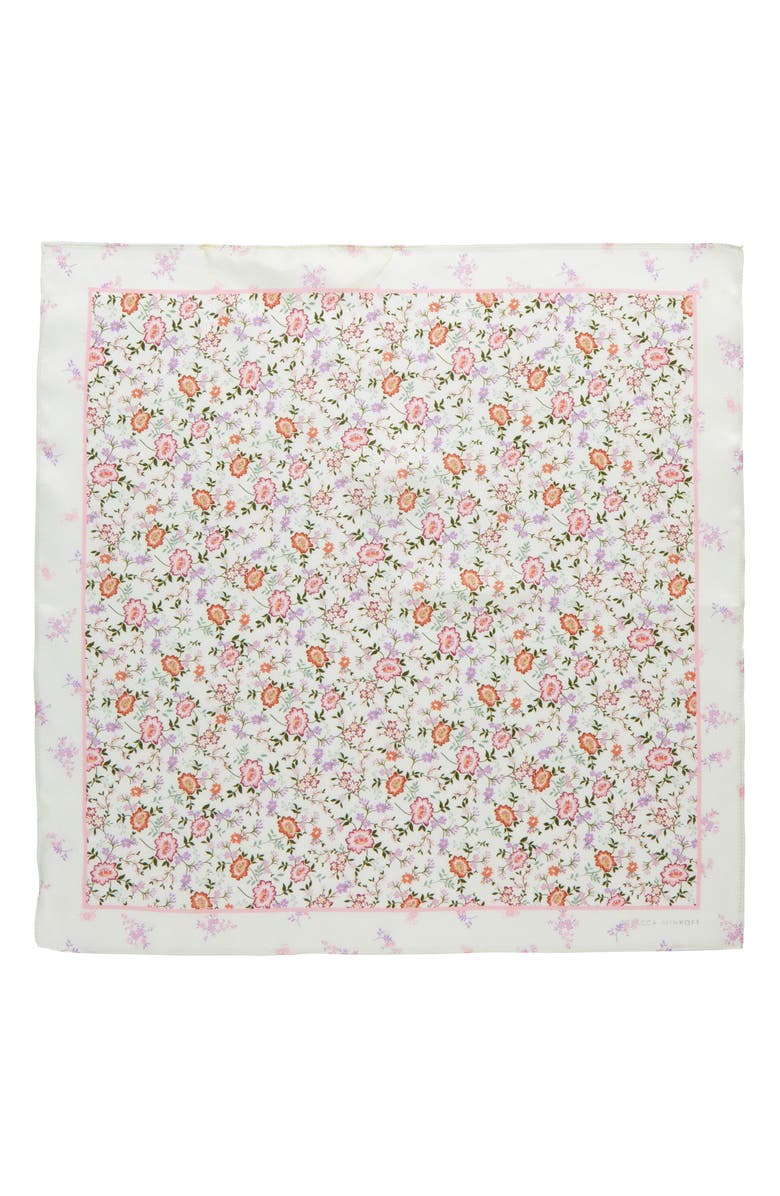 Rebecca Minkoff Doiley Floral Print Silk Bandana, Alternate, color, 